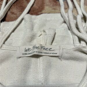 We The Free Cream Ribbed Tank